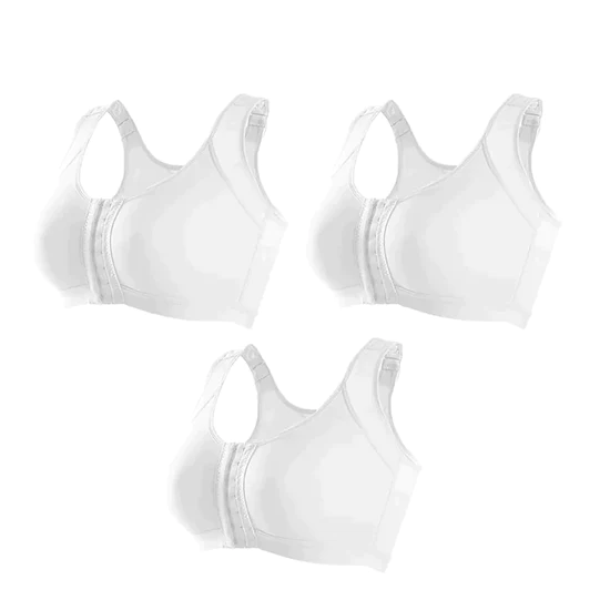 Front closure wireless X-back support full coverage Bra7