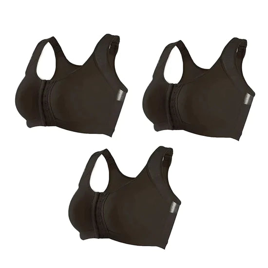 Front closure wireless X-back support full coverage Bra6