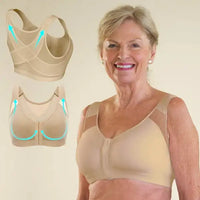 Front closure wireless X-back support full coverage Bra1