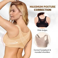 Front closure wireless X-back support full coverage Bra
