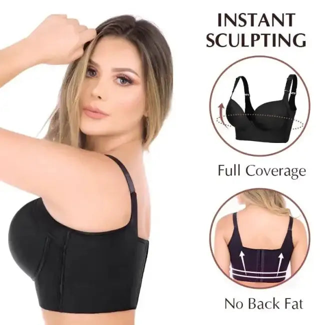 🎁2023 NEW Hide Back Fat Full Back Coverage-Deep Cup Bra4