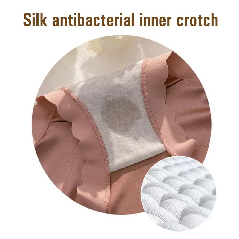 Premium Satin Antibacterial Ice Silk High-Waisted Hip Lift Sexy Panties